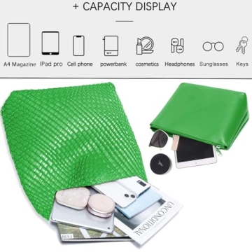 Vegan Leather Hand-Woven Tote Bag for Stylish Women