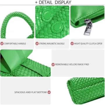 Vegan Leather Hand-Woven Tote Bag for Stylish Women