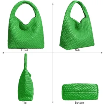 Vegan Leather Hand-Woven Tote Bag for Stylish Women