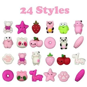 Jofan 24 PCS Valentines Cards with Mochi Squishy Toys Squishies for Kids School Class Classroom Vale...
