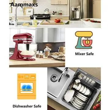 REGILLER Stainless Steel Mixing Bowls (Set of 5), Non Slip Colorful Silicone Bottom Nesting Storage Bowls, Polished Mirror Finish For Healthy Meal Mixing and Prepping 1.5-2 - 2.5-3.5 - 7QT (Colorful)