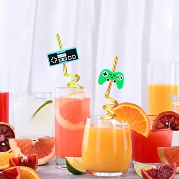 24 Game Controller Party Straws - Fun for All Ages