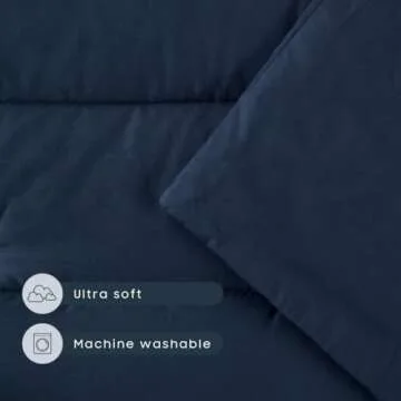 Wake In Cloud - Toddler Nap Mat with Pillow and Blanket, for Kids Boys Girls in Kindergarten Daycare Preschool Pre K, Roll Up Sleeping Bag, Solid Color, Navy Blue, Standard