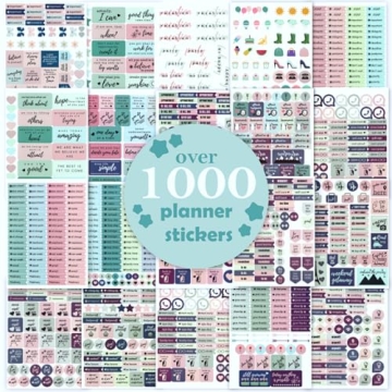 Planner Stickers - Set of Over 1,000 Planner Stickers - 20 Sheets of Colorful Stickers - Busy Bee Pl...