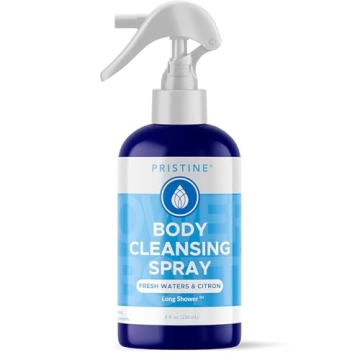 PRISTINE Rinse Free Waterless Body Cleansing Spray - Natural Portable Shower Alternative