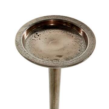 Deco 79 Aluminum Floor Candle Stand Set - 3 Stylish Holders