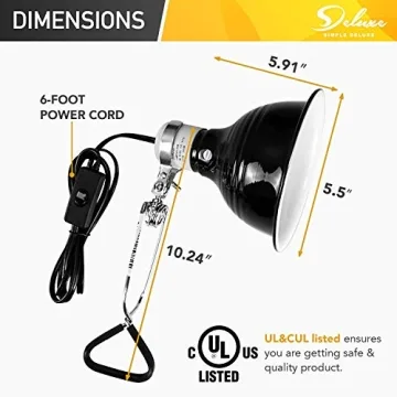 Simple Deluxe Reptile Dome Light for Terrariums