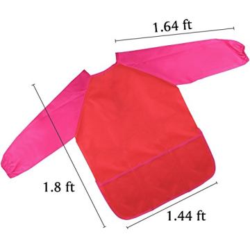 Bassion Kids Art Smocks for Ages 2-6 - Waterproof & Colorful