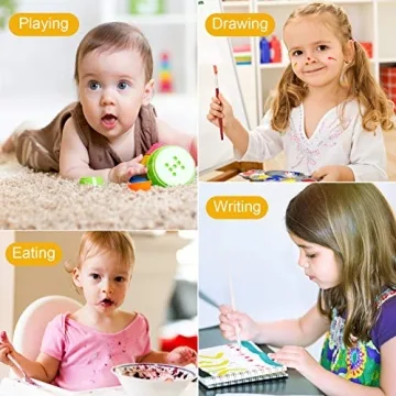 Bassion Kids Art Smocks for Ages 2-6 - Waterproof & Colorful