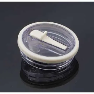 2 Pack 40 oz Tumbler Flip Straw Lid Replacement fit, Spill Proof Splash Resistant Tumbler Lids,Reusa...