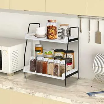 Megsooul Multi-Purpose Coffee Bar Shelf Organizer