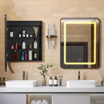 Lighted Medicine Cabinet with Mirror - Modern Upgrade
