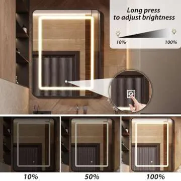 Lighted Medicine Cabinet with Mirror - Modern Upgrade