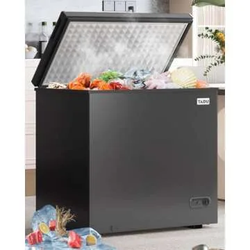 TABU 10 Cu Ft Chest Deep Freezer - Energy Efficient, Removable Basket