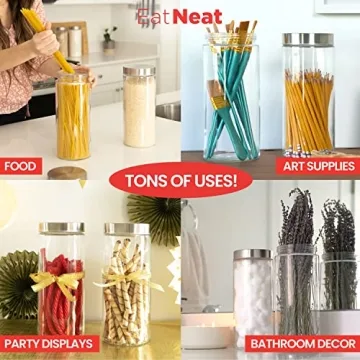 EatNeat Glass Food Storage Containers for Elegant Kitchen Organization