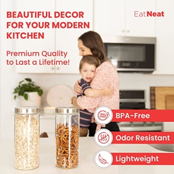 EatNeat Glass Food Storage Containers for Elegant Kitchen Organization