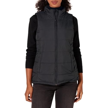 Amazon Essentials Women's Mid-Weight Puffer Vest for Cold Weather
