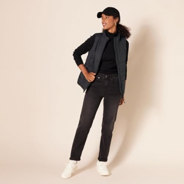 Amazon Essentials Women's Mid-Weight Puffer Vest for Cold Weather