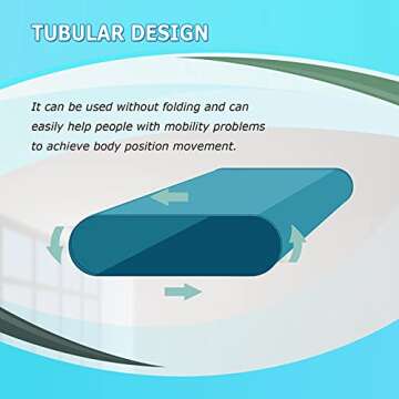 LOSCHEN Tubular Slide Sheet for Elderly Transfer - Easy Mobility Aid, Lake Blue, 28"x28"