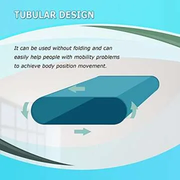 LOSCHEN Tubular Slide Sheet for Elderly Transfer - Easy Mobility Aid, Lake Blue, 28"x28"