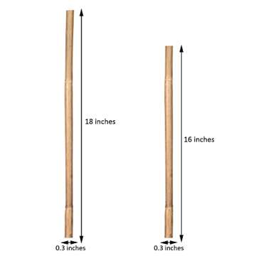 GAGINANG Plant Stakes Natural Garden Bamboo Sticks for Indoor and Outdoor, 20pcs for Tomatoes, Beans...