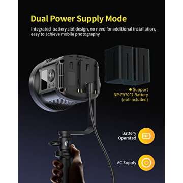 RALENO 80W LED Video Light for YouTube and Photography