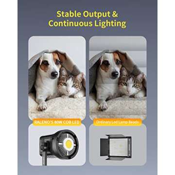 RALENO 80W LED Video Light for YouTube and Photography