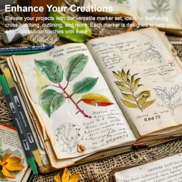 Dual Brush Marker Pens for Adults Set of 36 Colors