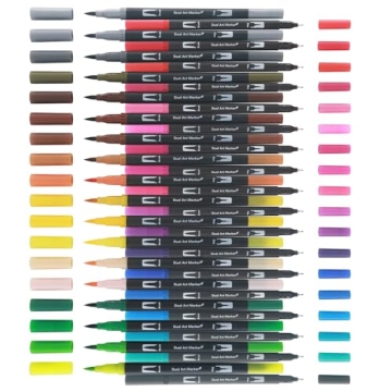 Dual Brush Marker Pens for Adults Set of 36 Colors