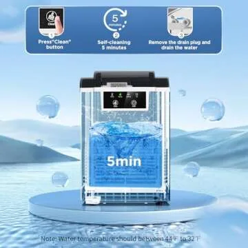 JINJUNYE Nugget Ice Maker - Soft Chewable Ice Machine for Home