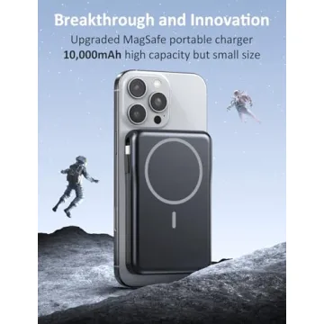 10000mAh Magsafe Battery Pack with 20W Fast Charging Built-in Cables