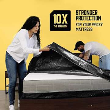 King Size Mattress Bags for Moving - Reusable Protection with Zipper