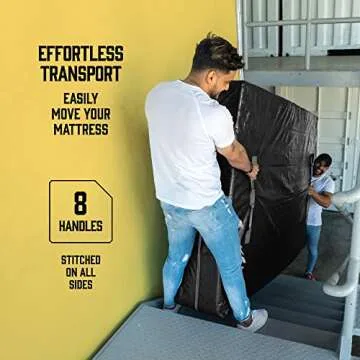 Durable Mattress Protector with 8 Handles for Easy Transport