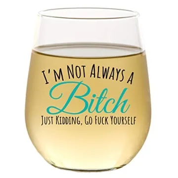 Funny Stemless Wine Glass - Perfect Gift for Friends and Special Occasions