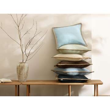 NordECO HOME Decorative Farmhouse Pillow Covers for Home