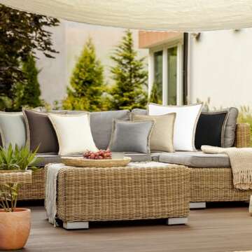 NordECO HOME Decorative Farmhouse Pillow Covers for Home