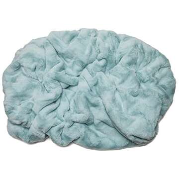 Chanasya Premium Soft Wave Faux Fur Throw Blanket - Soft, Lightweight Reversible Sherpa & Minky Blanket - 50" x 65” - Turquoise