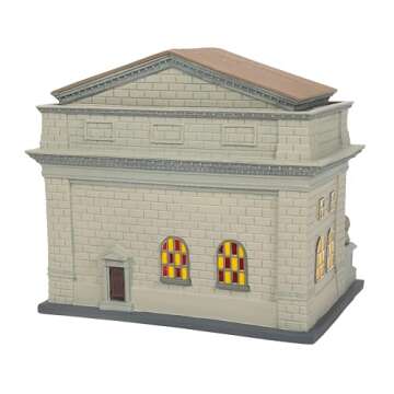 Department 56 Ghostbusters Village Public Library Lit Building, 7.56 Inch, Grey
