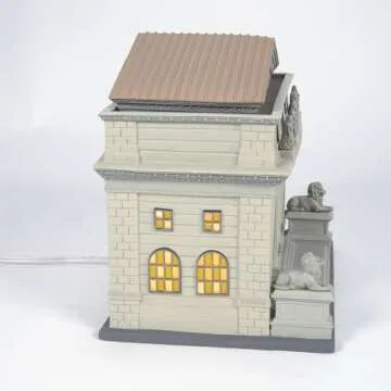 Department 56 Ghostbusters Village Public Library Lit Building, 7.56 Inch, Grey