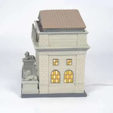 Department 56 Ghostbusters Village Public Library Lit Building, 7.56 Inch, Grey