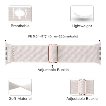 MITERV Stretchy Nylon Loop Bands for Apple Watch 38mm to 49mm