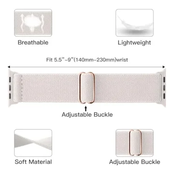 MITERV Stretchy Nylon Loop Bands for Apple Watch 38mm to 49mm