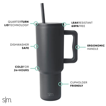 Simple Modern 40 oz Insulated Tumbler with Straw Lid