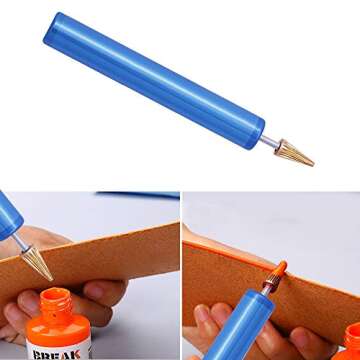 BUTUZE Leather Edge Dye Pen, Edge Roller Applicator,Essential Leather Edge Printing Tool for Leather Craft DIY,Leather Working,Leather Making