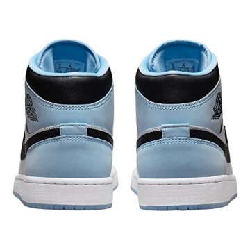 Nike Air Jordan 1 Mid Men's Shoes White/Ice Blue-Black DV1308-104 7.5, 9