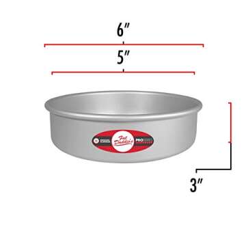 Fat Daddio's PCC-53 Anodized Aluminum Round Cheesecake Pan, 5 x 3 Inch