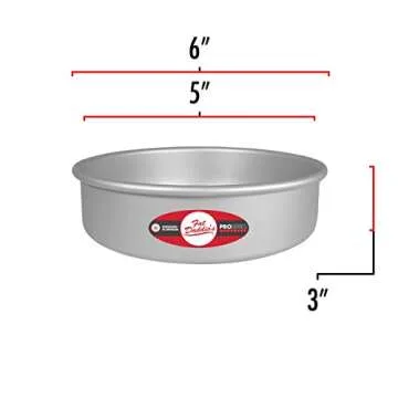 Fat Daddio's PCC-53 Anodized Aluminum Round Cheesecake Pan, 5 x 3 Inch