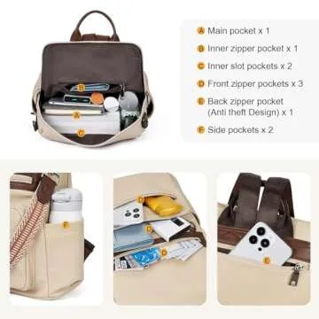 Telena Vegan Leather Backpack Purse - Stylish & Functional