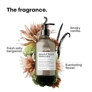 L'Oreal Professionnel Absolut Repair Molecular Shampoo - Sulfate-Free Molecular Repairing Shampoo, Repairs Damage & Restores Strength For All Damaged Hair Types