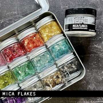 Ranger Ink Bundle Tim Holtz Distress® Glitter - Clear Rock Candy, and Mica Flakes TDR35879 and TDR69140
